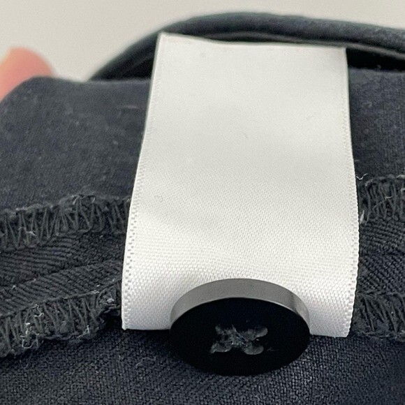 Everlane The Side Zip Stretch Pull On Cotton Black Pants Ankle Crop Size 6 - Picture 8 of 8